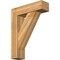 Ekena Millwork Traditional Block Rough Sawn Bracket w/ Offset Brace, Western Red Cedar, 8"W x 28"D x 36"H BKT0806X28X36TRA05RWR - alternate 1